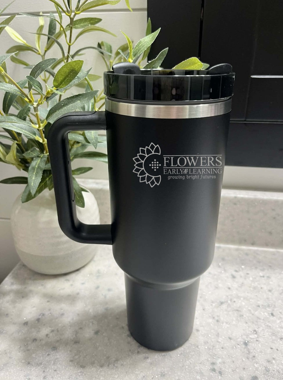 40 Oz. Intrepid Tumblers with Straw and one-sided engraving