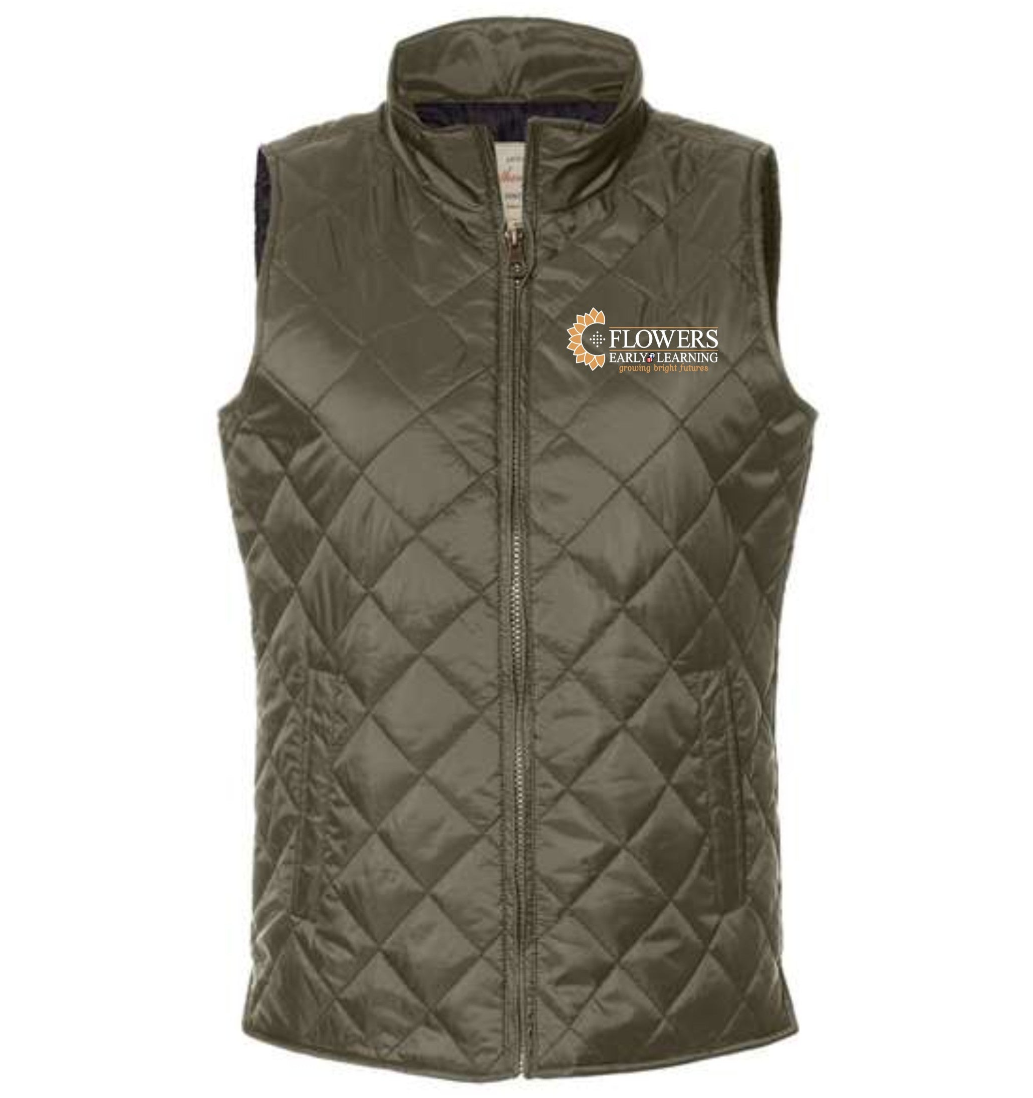 Ladies Weatherproof Embroidered Vintage Diamond Quilted Vest