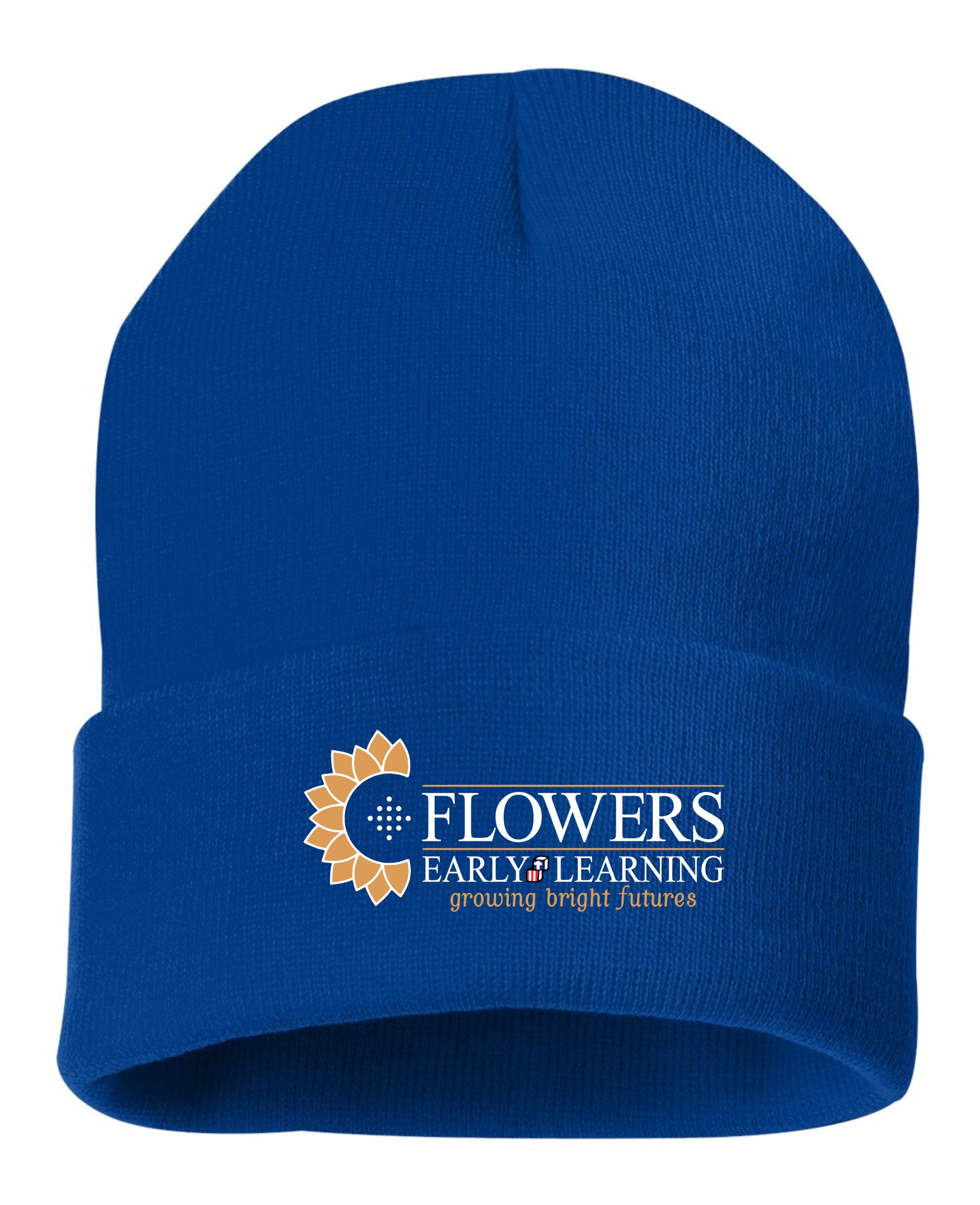 Embroidered 12" Solid Cuffed Beanie