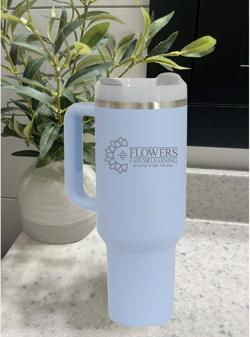 40 Oz. Intrepid Tumblers with Straw and one-sided engraving