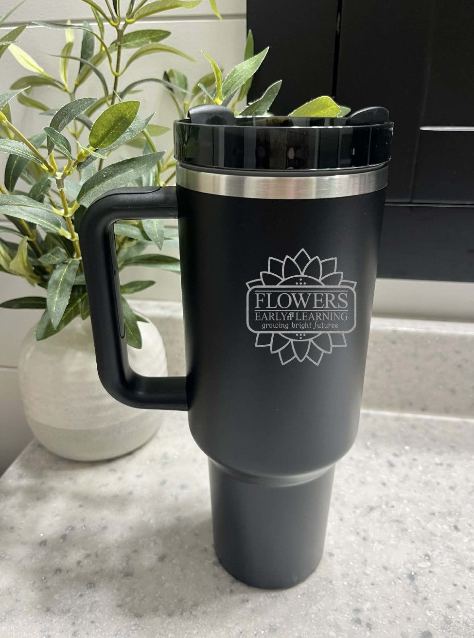 40 Oz. Intrepid Tumblers with Straw and one-sided engraving