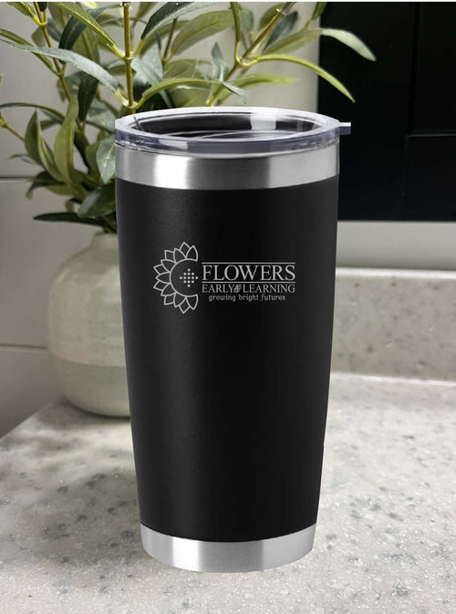 20 Oz. Vacuum Insulated Travel Mugs W/Leak Proof Lid and On Sided Engraving