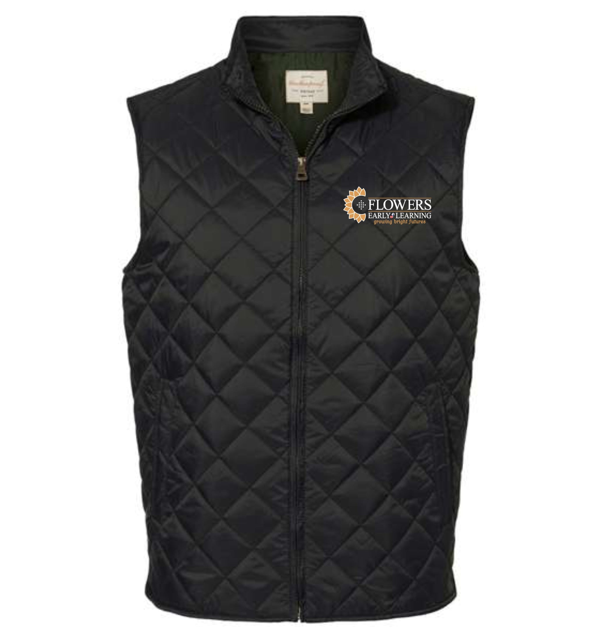 Men's Weatherproof Embroidered Vintage Diamond Quilted Vest