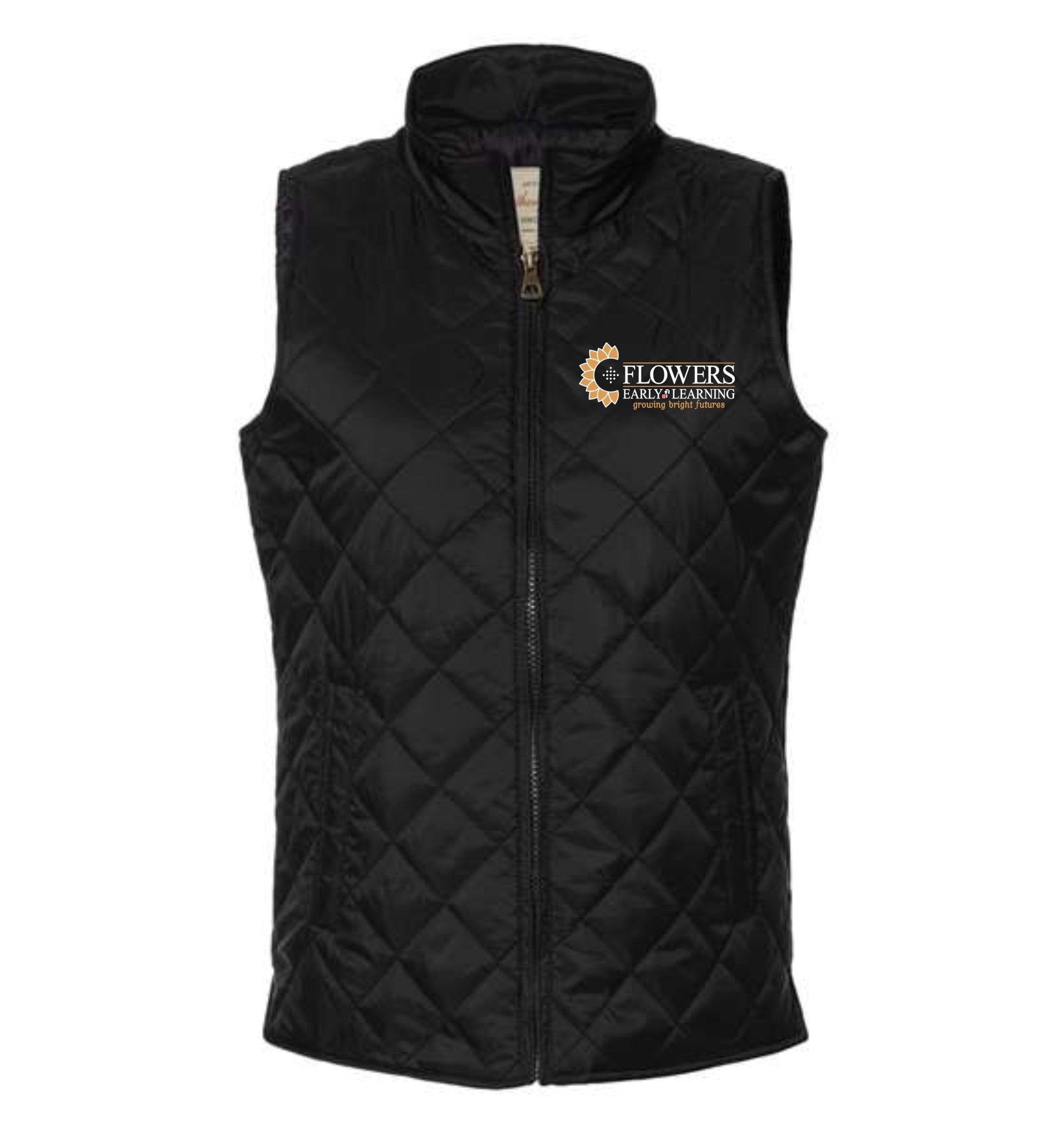 Ladies Weatherproof Embroidered Vintage Diamond Quilted Vest