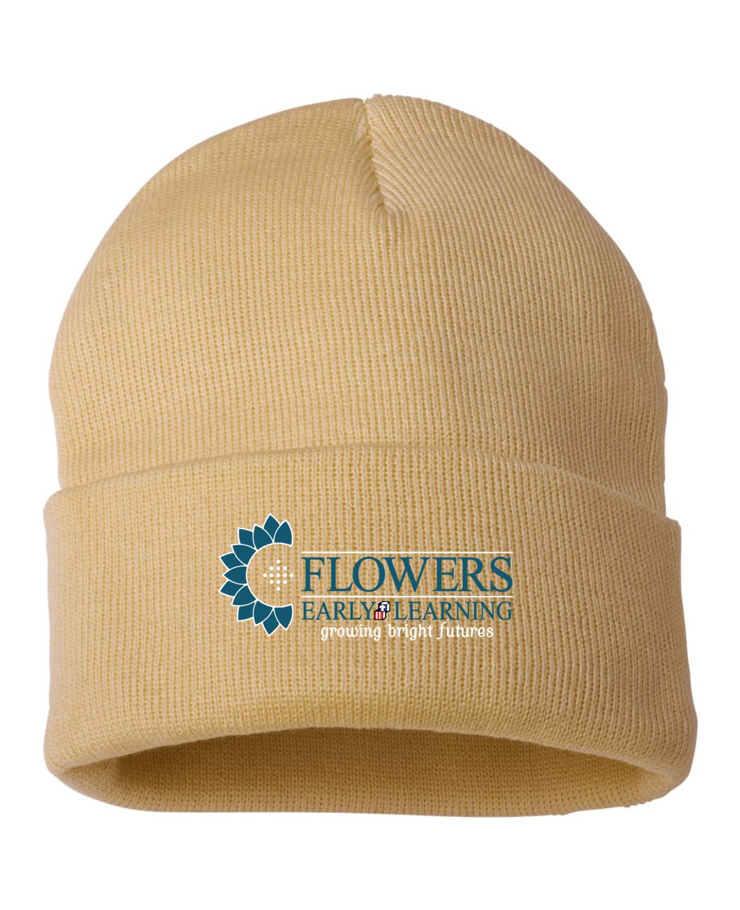 Embroidered 12" Solid Cuffed Beanie