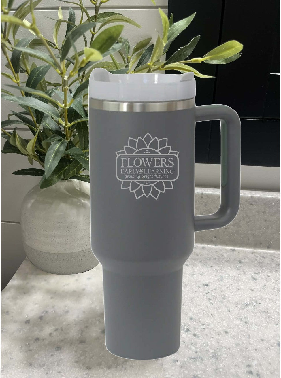 40 Oz. Intrepid Tumblers with Straw and one-sided engraving