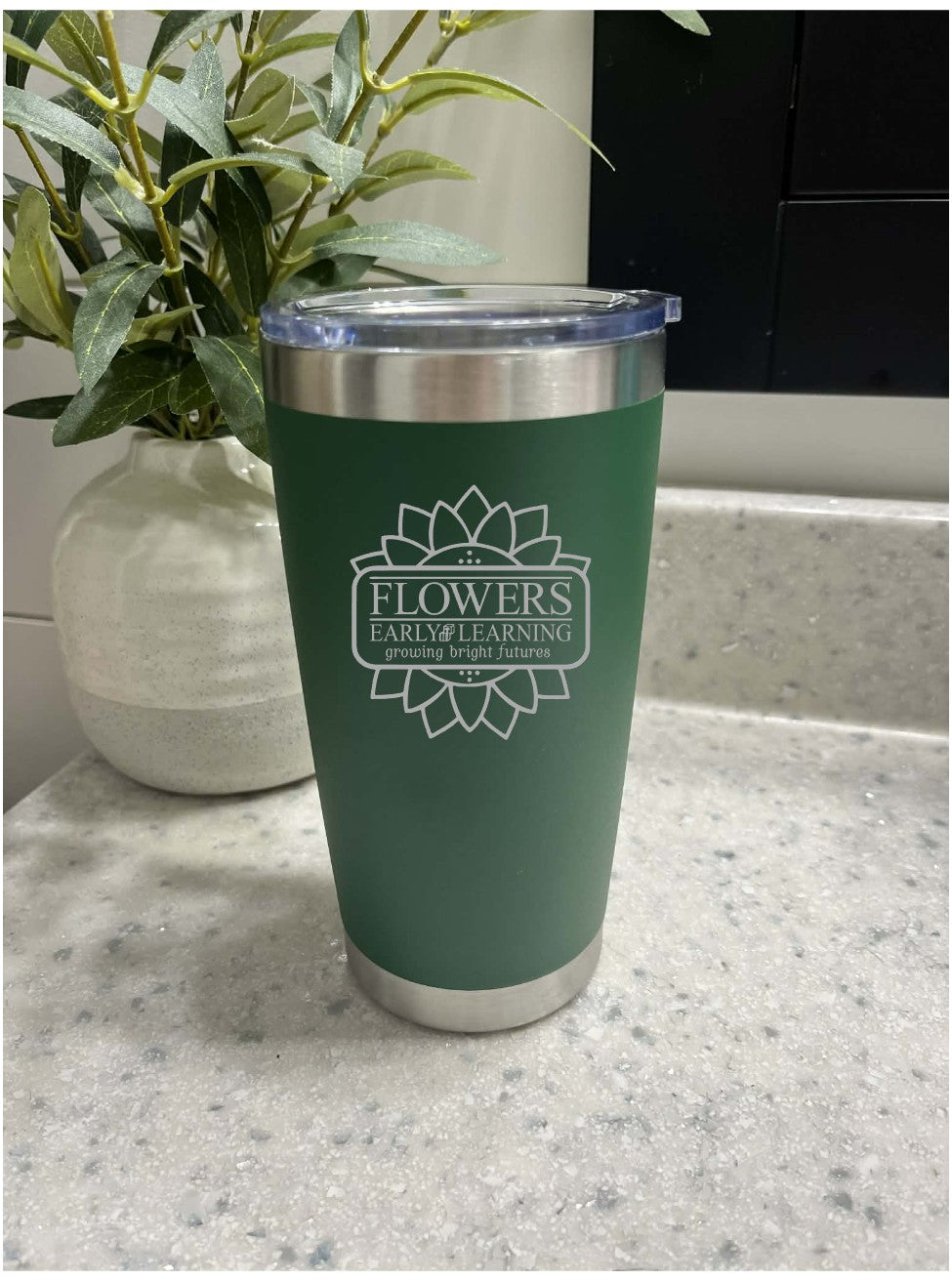 20 Oz. Vacuum Insulated Travel Mugs W/Leak Proof Lid and On Sided Engraving