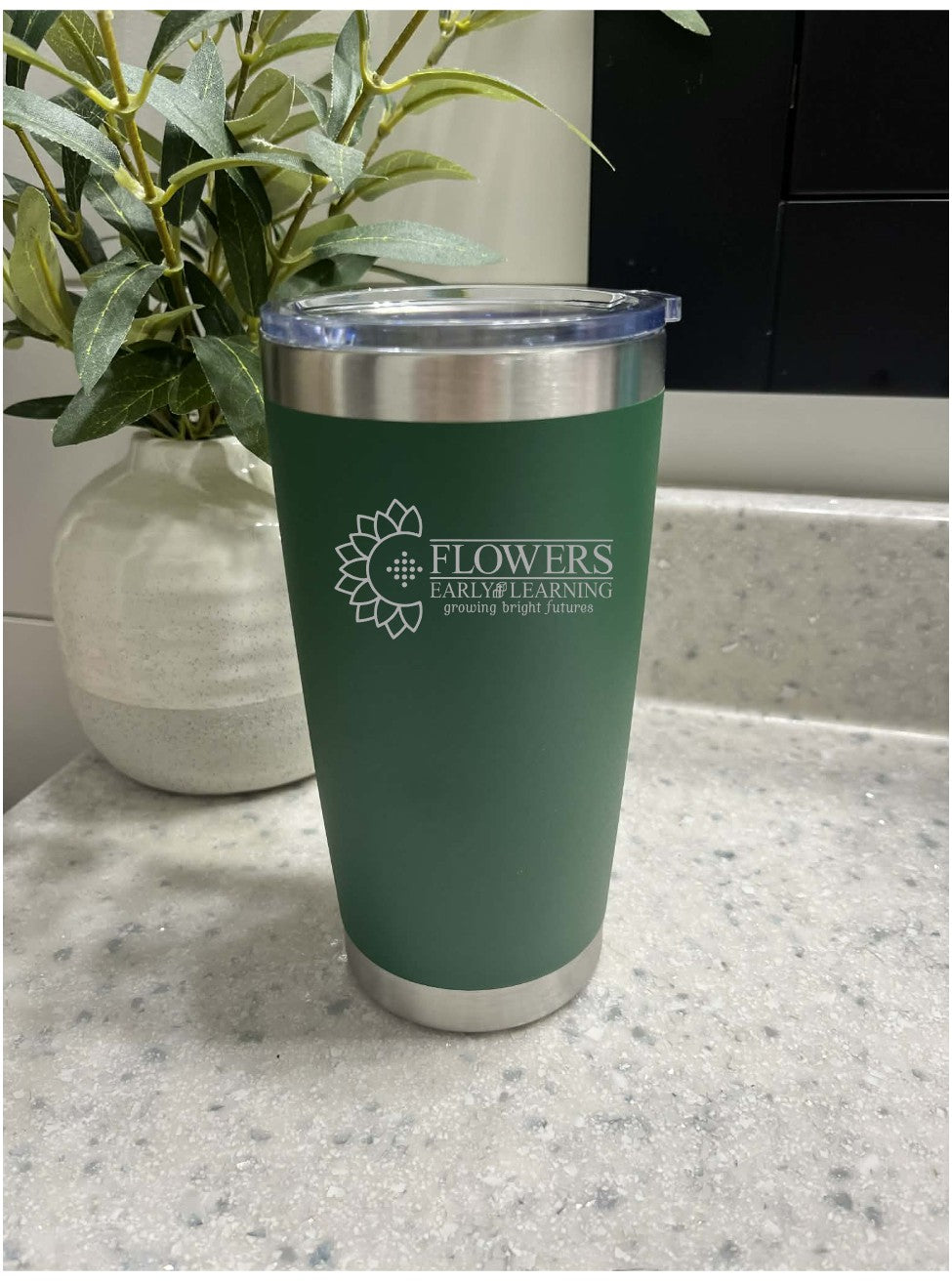 20 Oz. Vacuum Insulated Travel Mugs W/Leak Proof Lid and On Sided Engraving