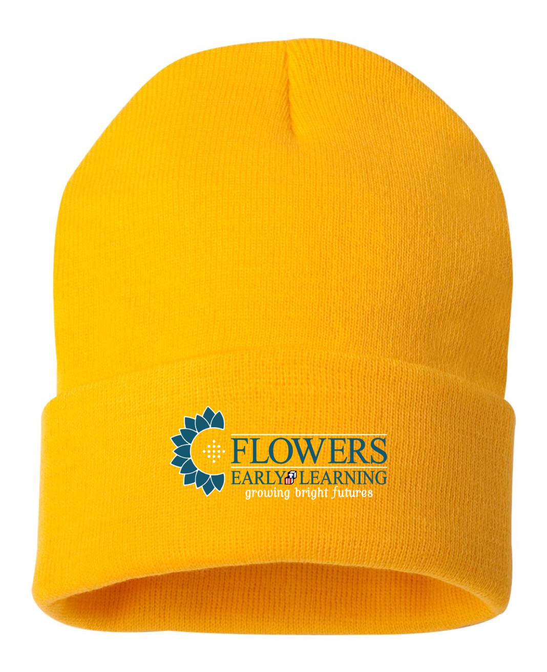 Embroidered 12" Solid Cuffed Beanie