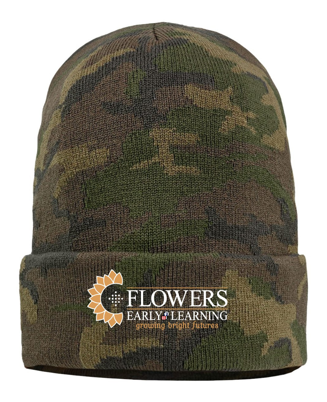 Embroidered 12" Solid Cuffed Beanie