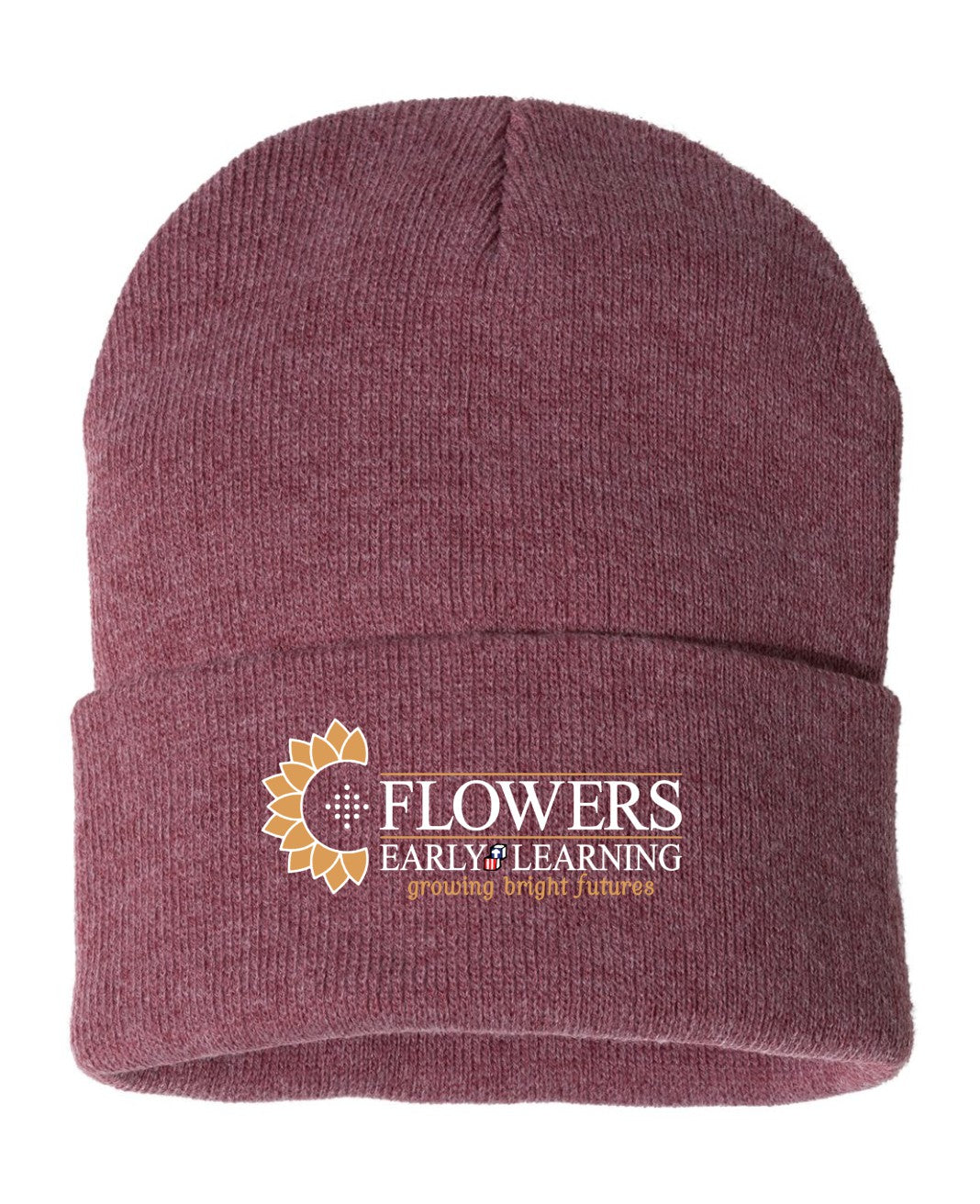 Embroidered 12" Solid Cuffed Beanie