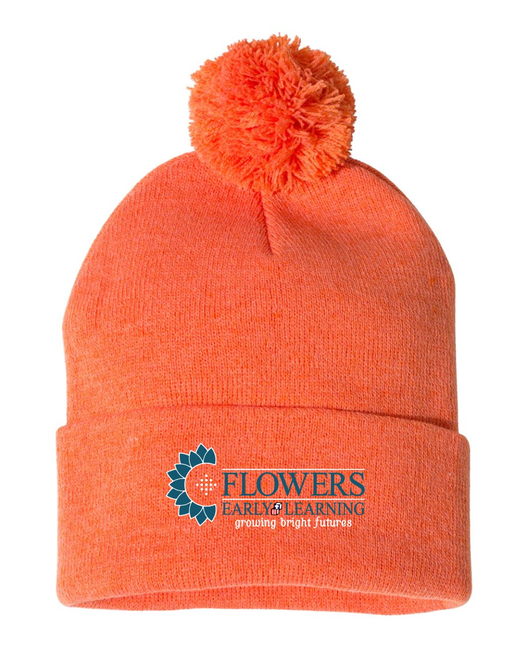 Embroidered Sportsman 12" Pom-Pom Cuffed Beanie