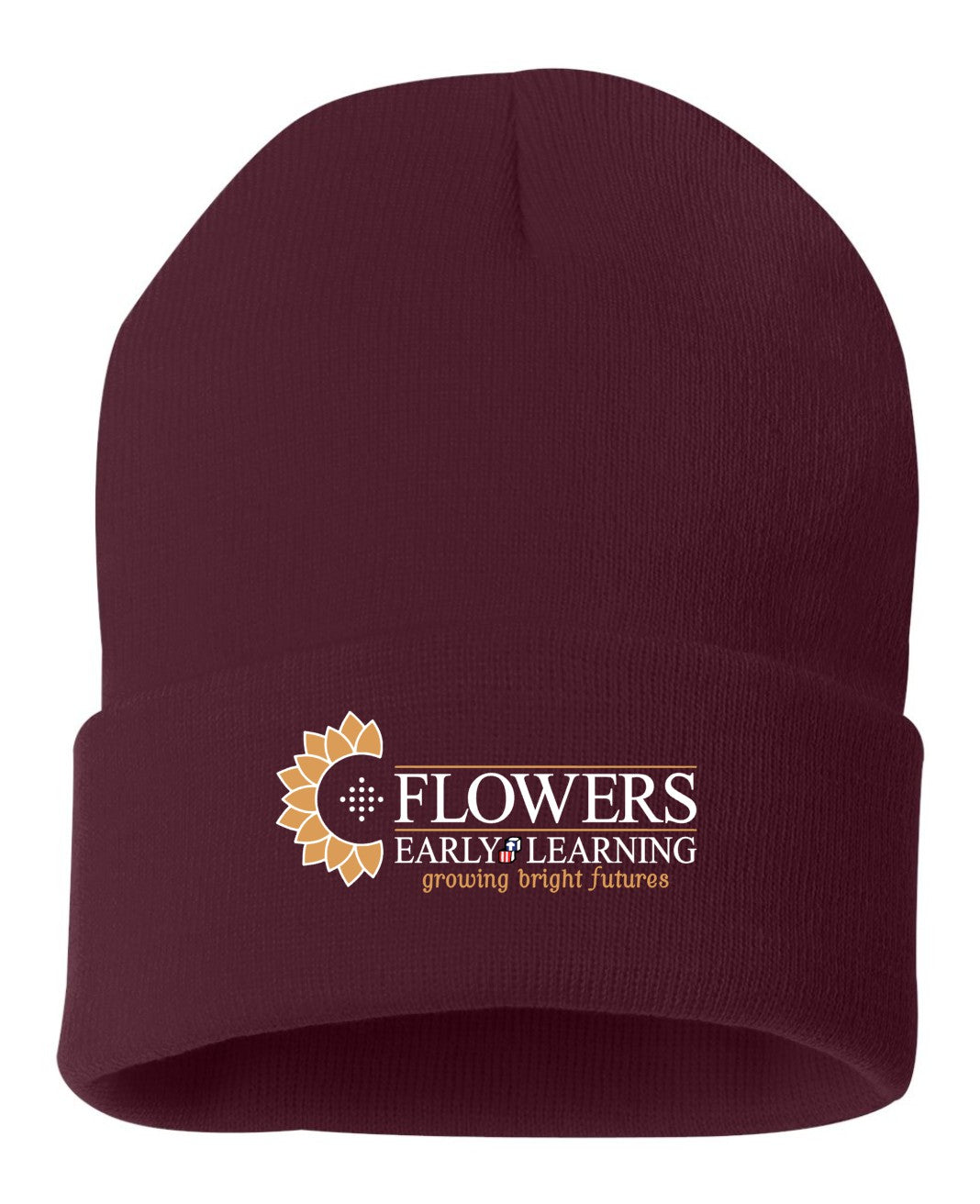 Embroidered 12" Solid Cuffed Beanie