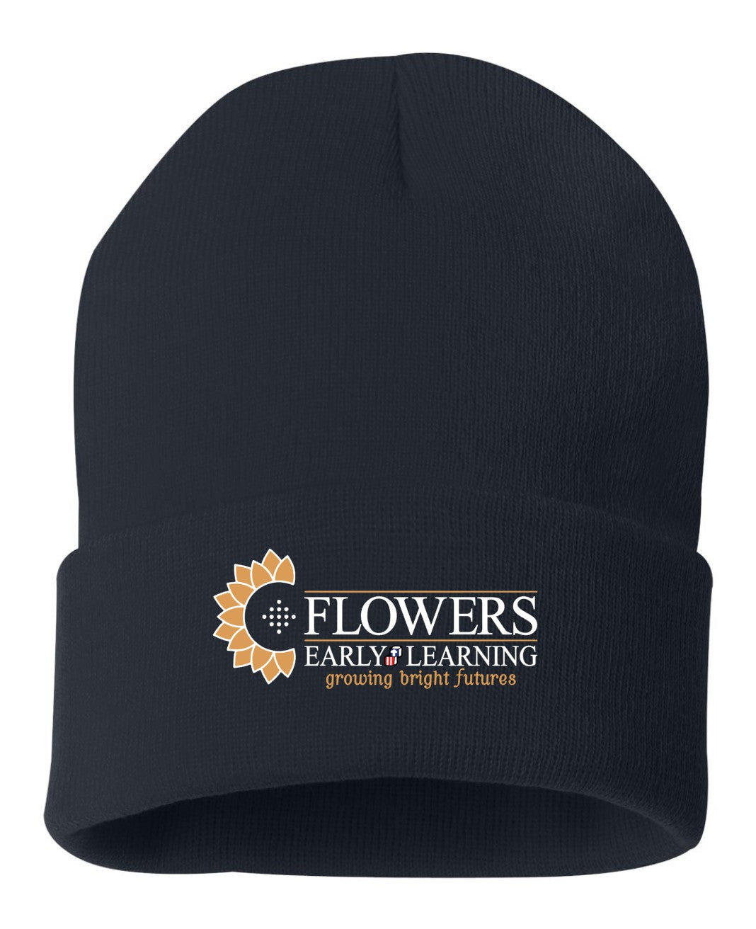 Embroidered 12" Solid Cuffed Beanie
