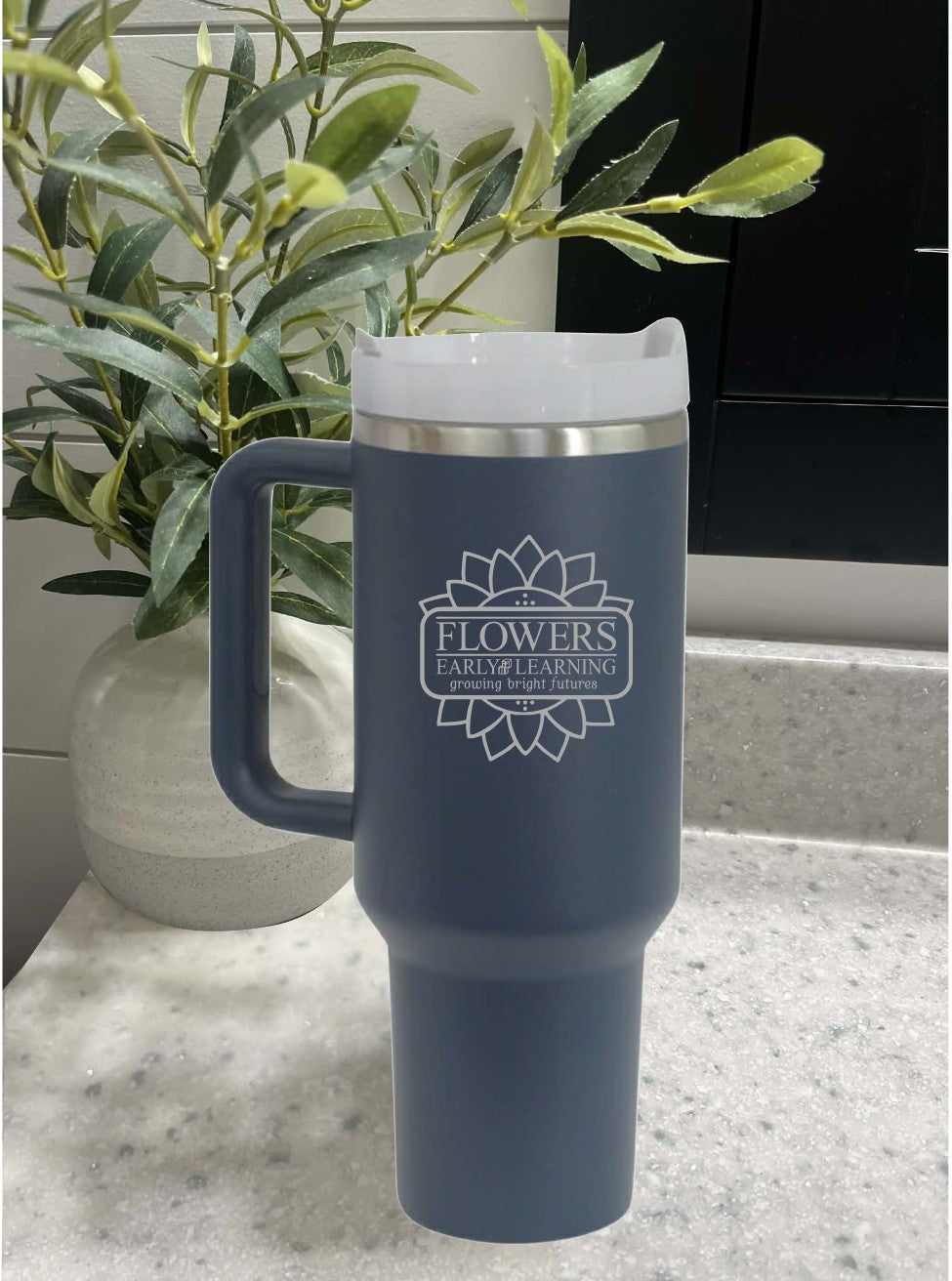 40 Oz. Intrepid Tumblers with Straw and one-sided engraving