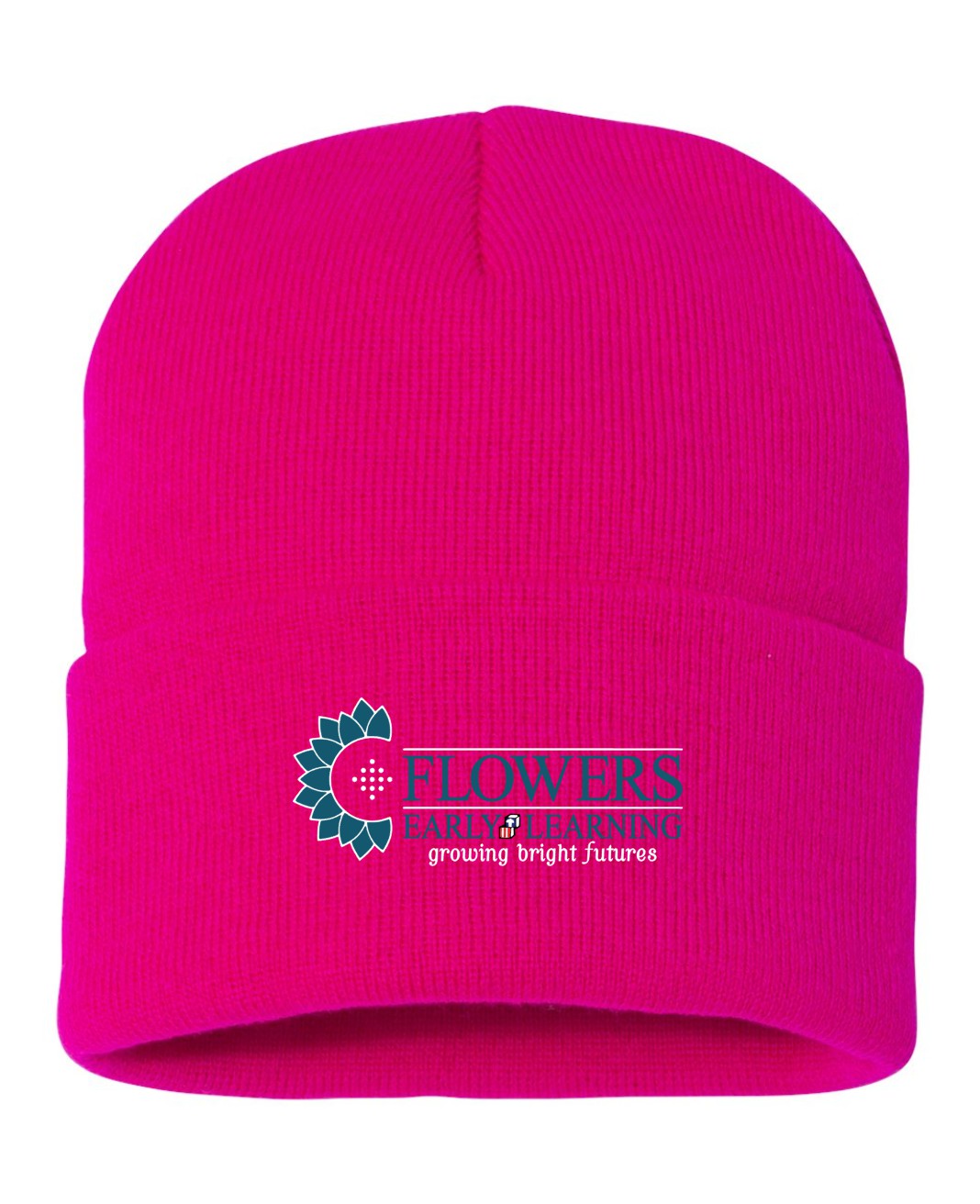 Embroidered 12" Solid Cuffed Beanie