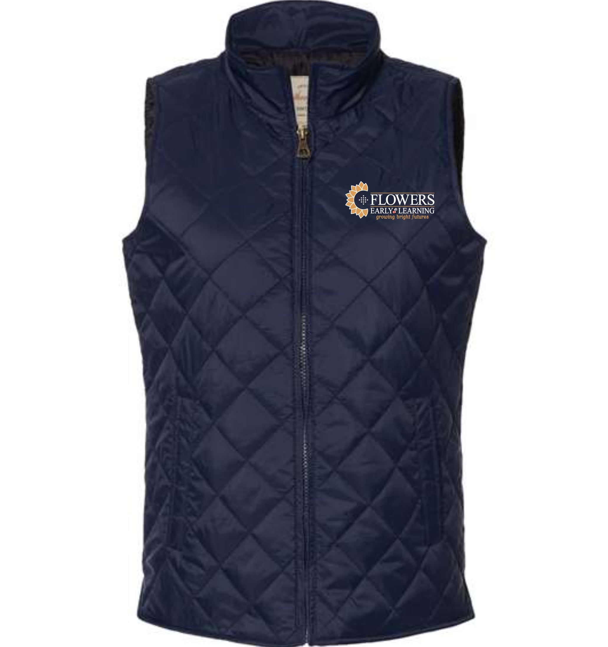 Ladies Weatherproof Embroidered Vintage Diamond Quilted Vest