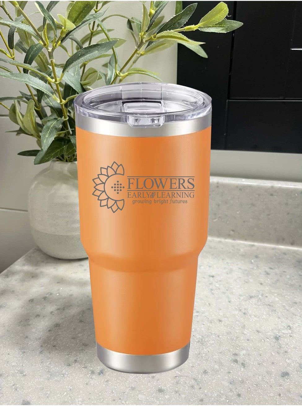 30 Oz. Vacuum Insulated Travel Mugs wLeak Proof Lid and One Sided Engraving