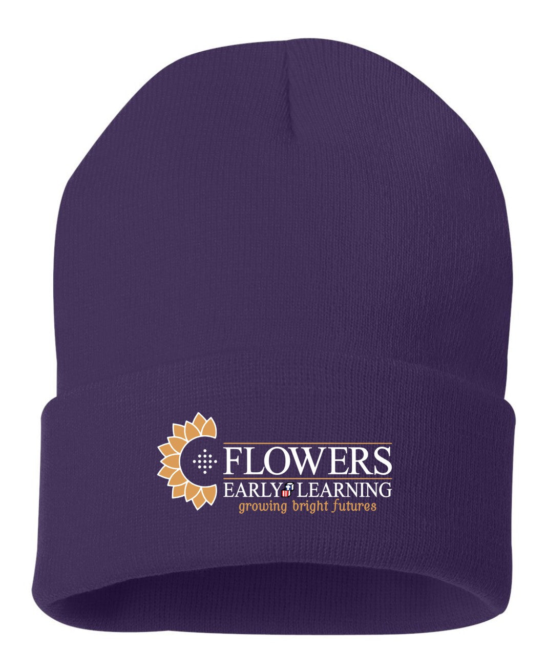 Embroidered 12" Solid Cuffed Beanie