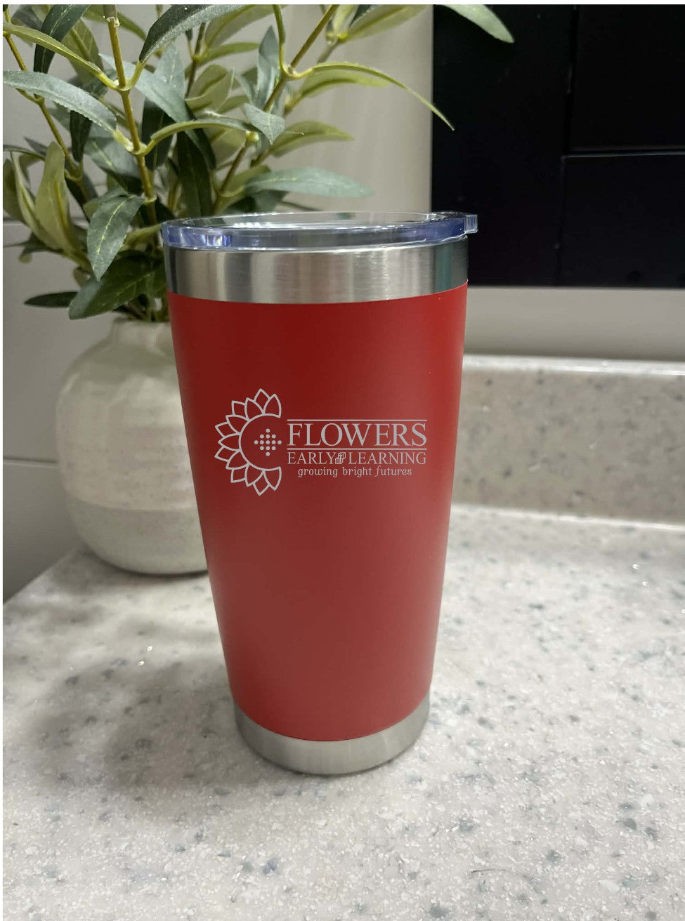 20 Oz. Vacuum Insulated Travel Mugs W/Leak Proof Lid and On Sided Engraving