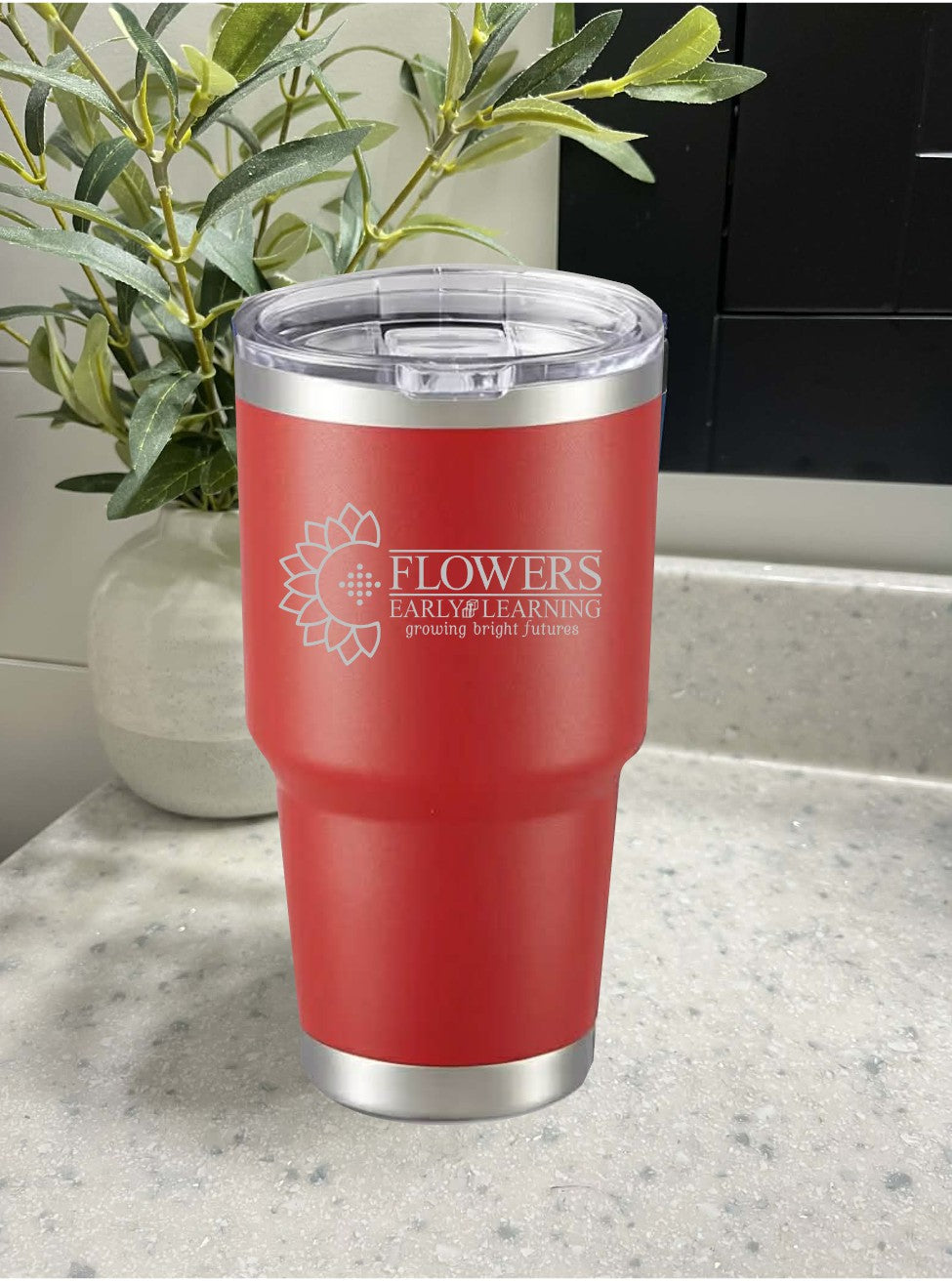 30 Oz. Vacuum Insulated Travel Mugs wLeak Proof Lid and One Sided Engraving
