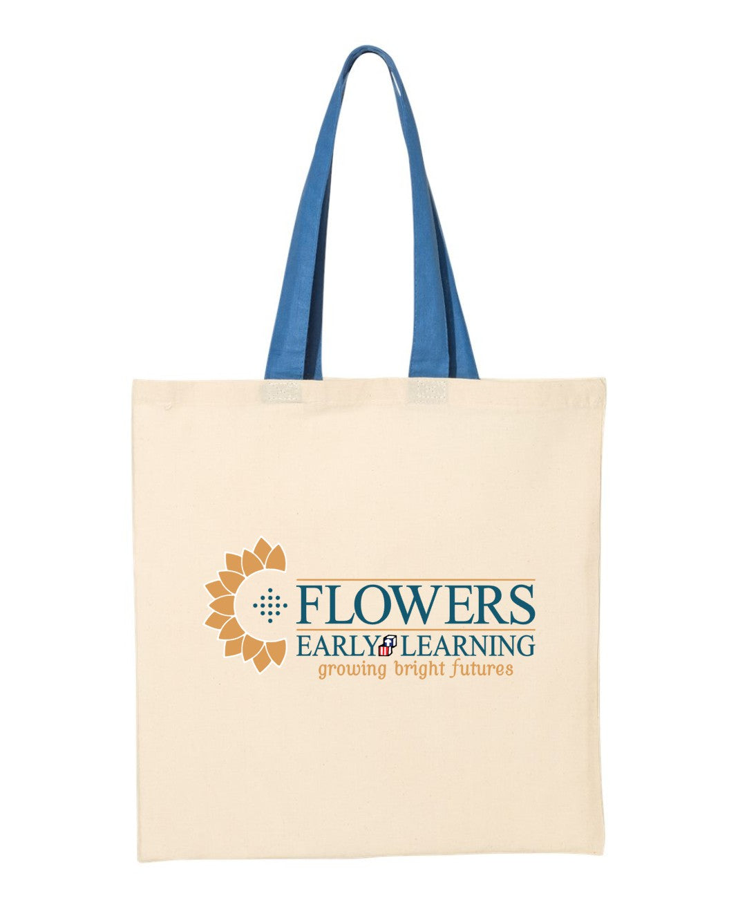 Economical Natural Colored Tote with Contrast-Color Handles
