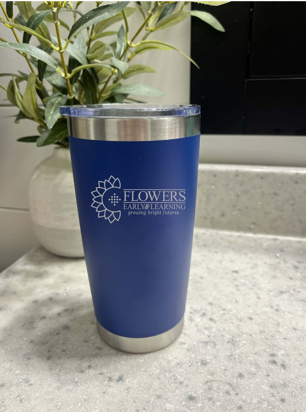 20 Oz. Vacuum Insulated Travel Mugs W/Leak Proof Lid and On Sided Engraving