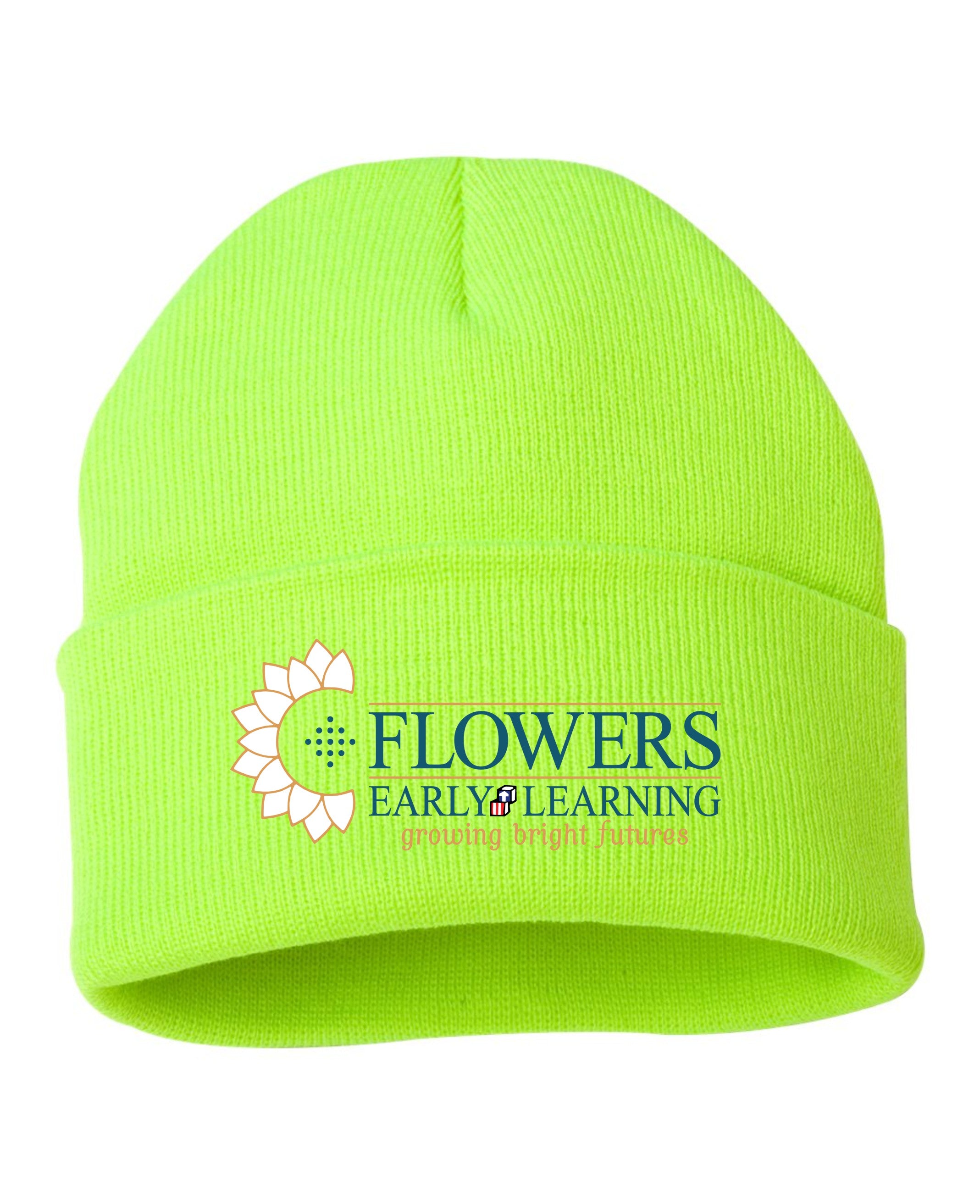 Embroidered 12" Solid Cuffed Beanie