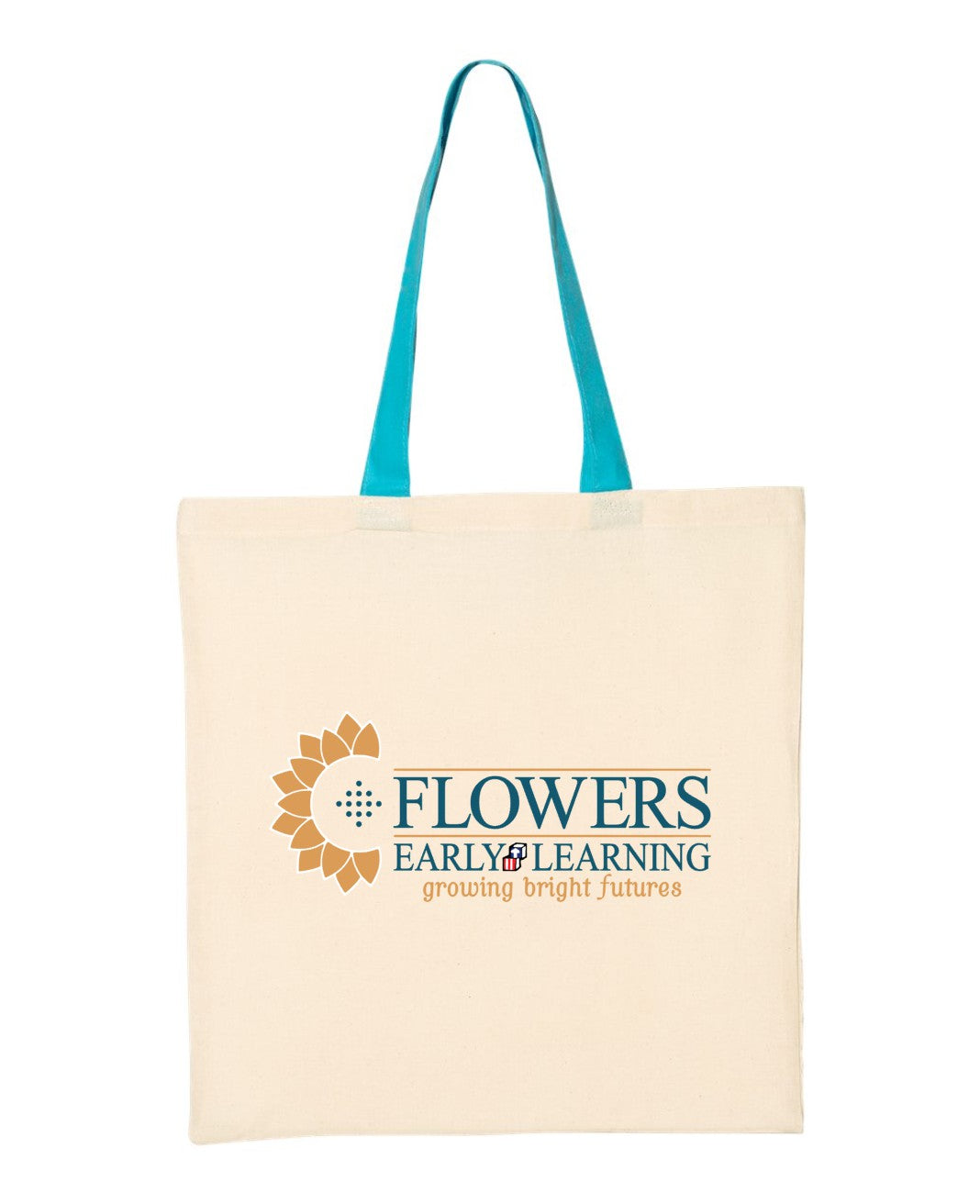 Economical Natural Colored Tote with Contrast-Color Handles