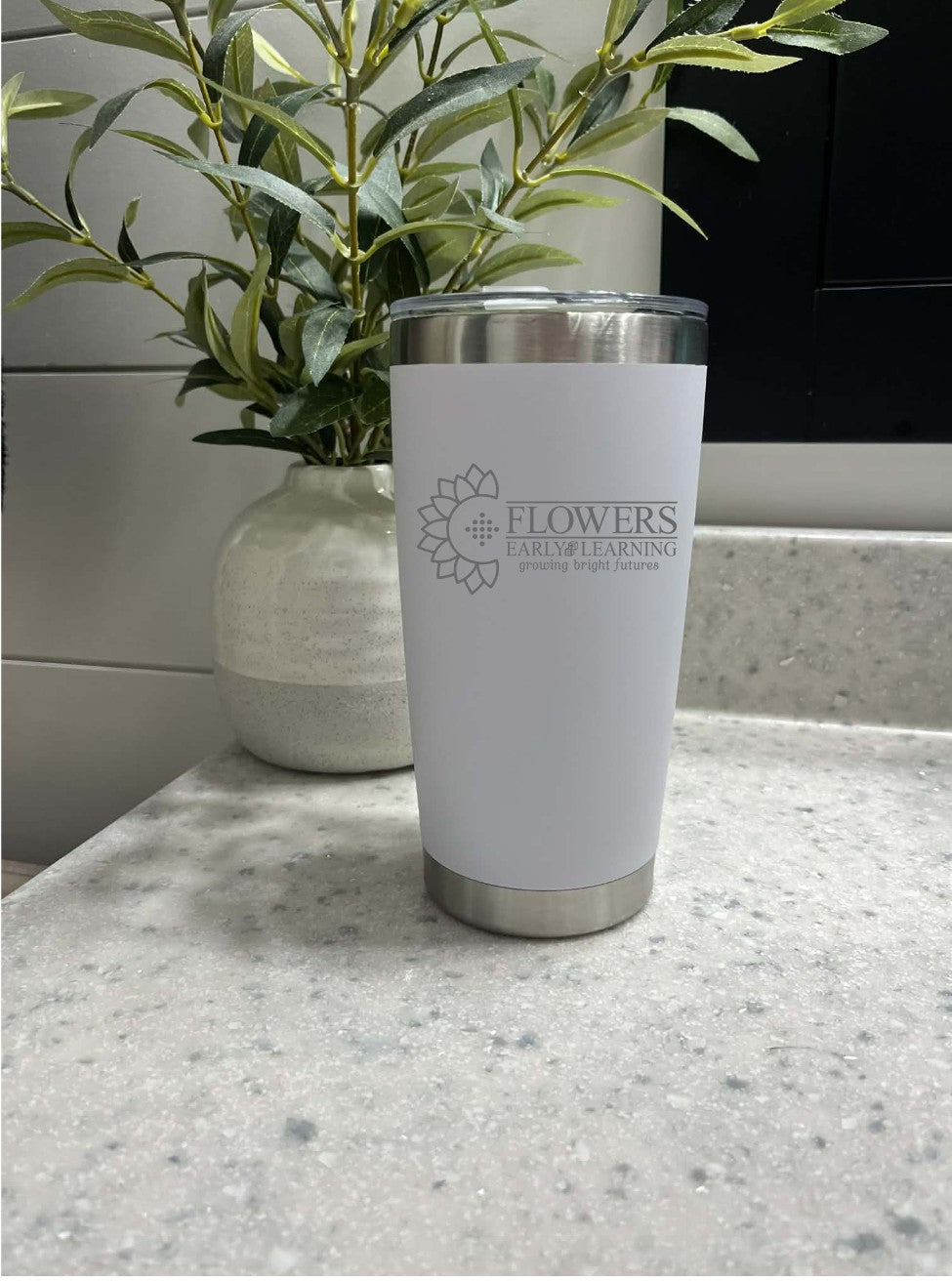 20 Oz. Vacuum Insulated Travel Mugs W/Leak Proof Lid and On Sided Engraving